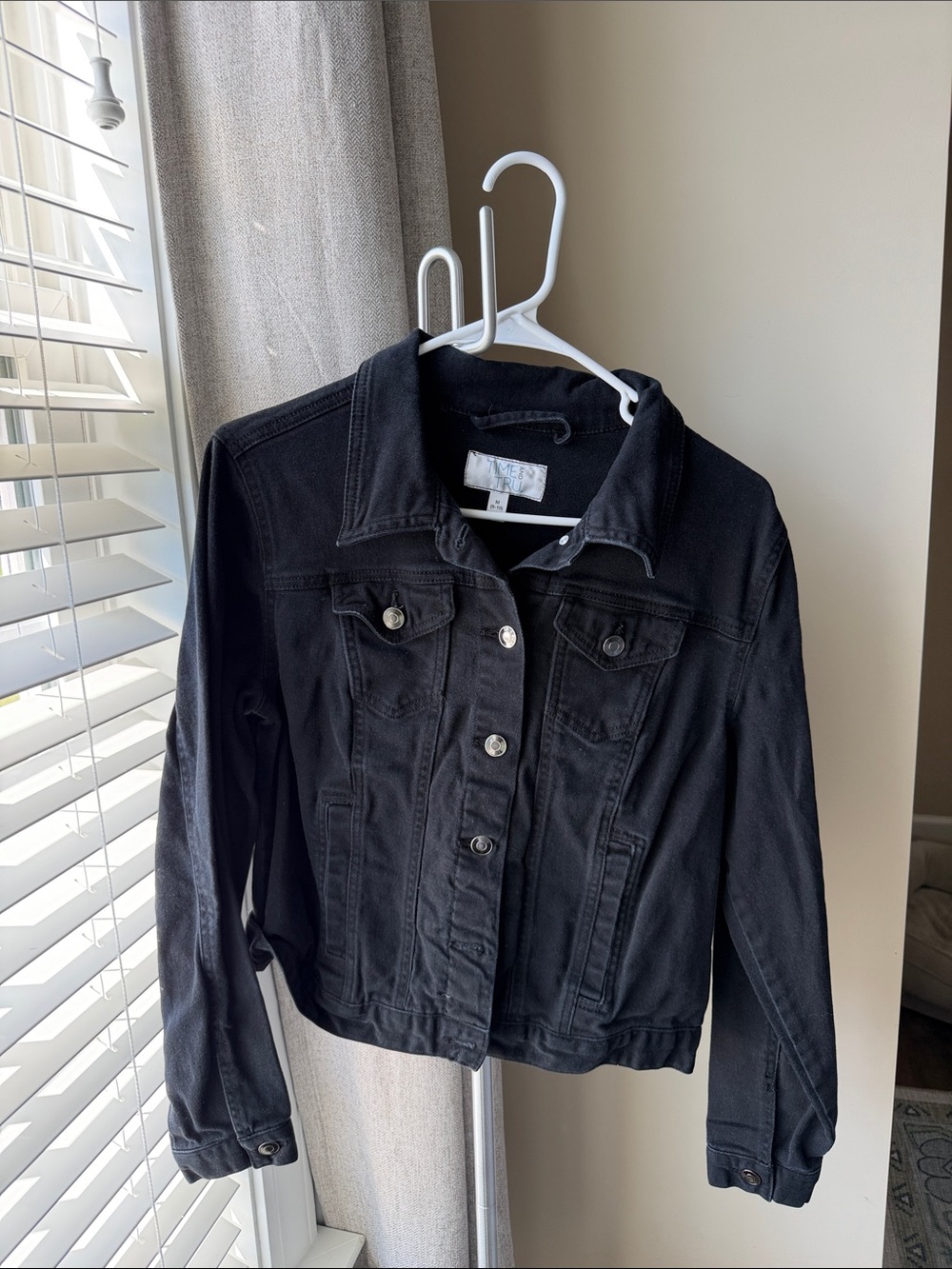 Time and Tru Black Denim Jacket